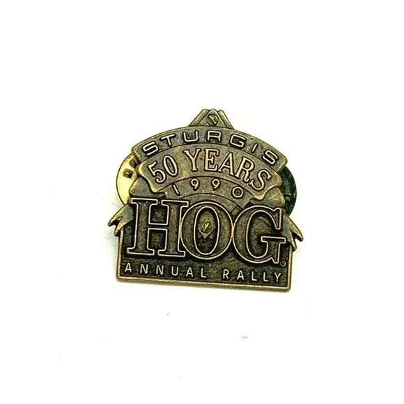 Harley Owners HOG Sturgis 1990 Motorcycle Pin